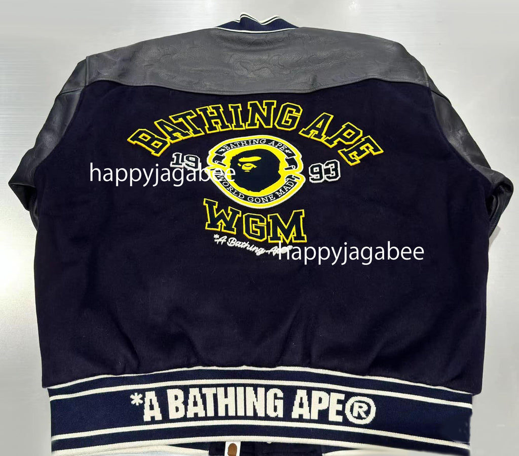 A BATHING APE BAPE PATCH VARSITY JACKET