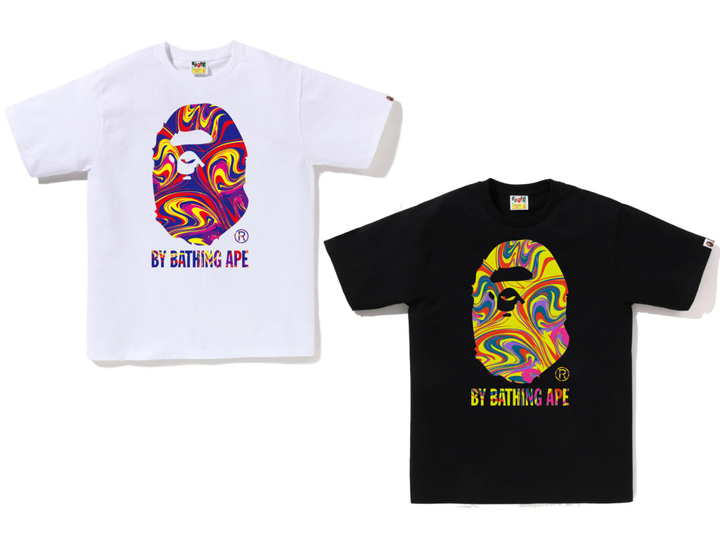 A BATHING APE MARBLING BY BATHING APE TEE