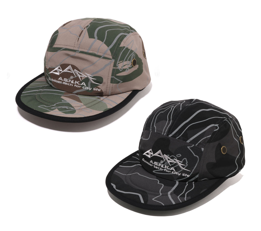 A BATHING APE LAYERED LINE CAMO JET CAP ( Glow in the Dark )