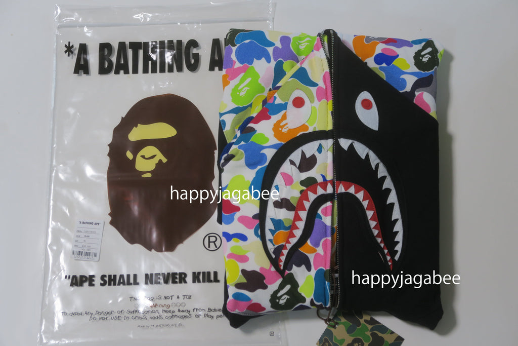 A BATHING APE MULTI CAMO NYC LOGO SHARK HOODIE – happyjagabee store