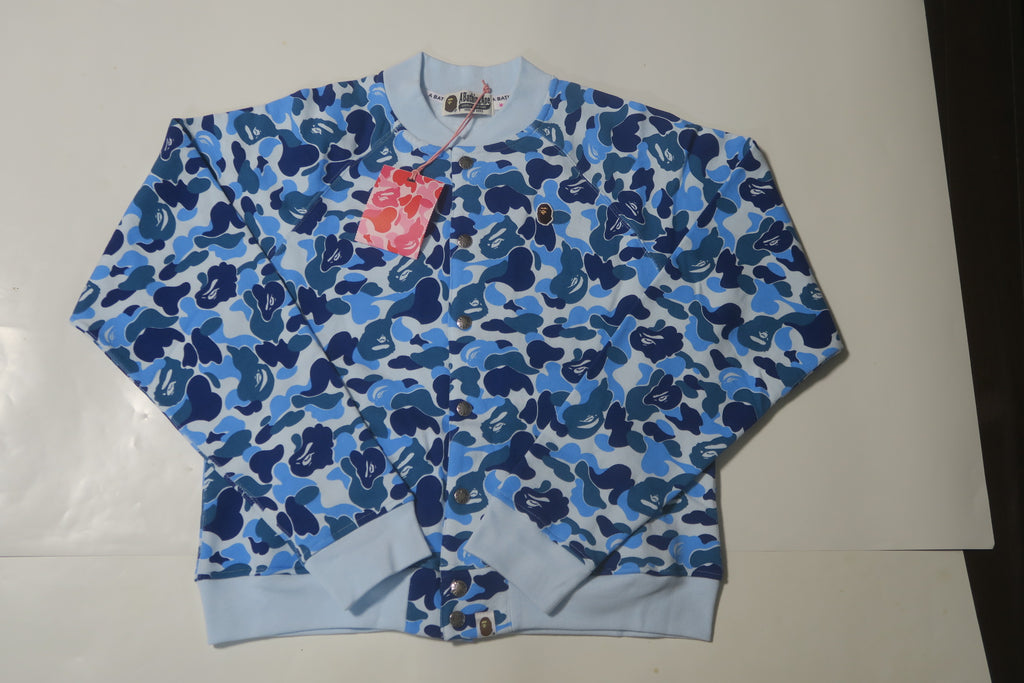 A BATHING APE Ladies' ABC CAMO SWEAT VARSITY JACKET