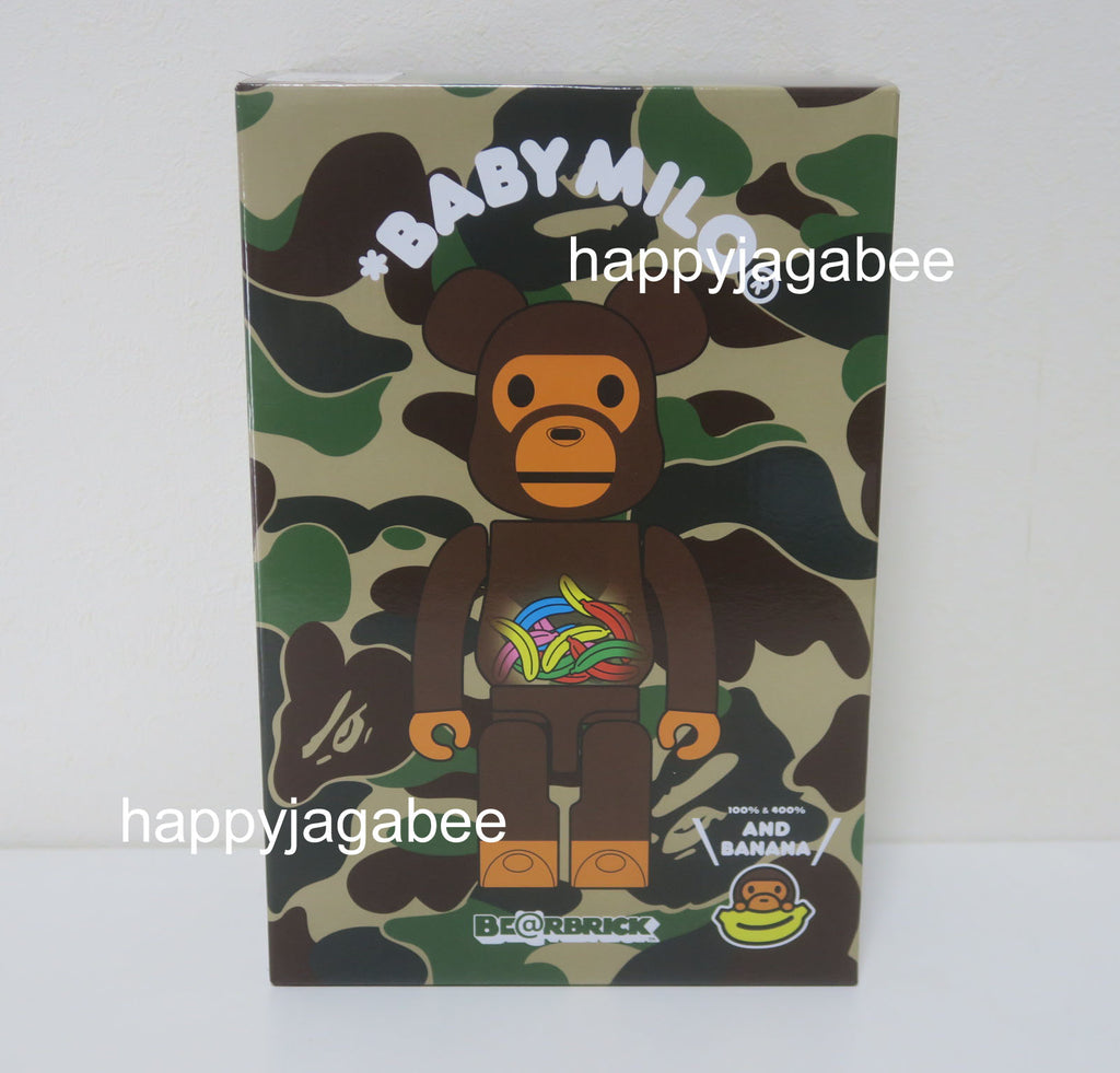 A BATHING APE x BE@RBRICK BABY MILO AND BANANA 100% & 400%