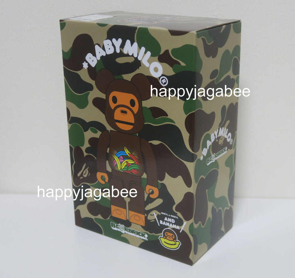 A BATHING APE x BE@RBRICK BABY MILO AND BANANA 100% & 400