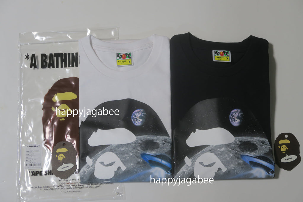 A BATHING APE MOON PHOTO APE HEAD TEE – happyjagabee store