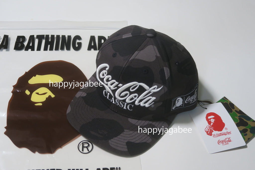 A BATHING APE BAPE x COCA-COLA COLOR CAMO SNAP BACK CAP