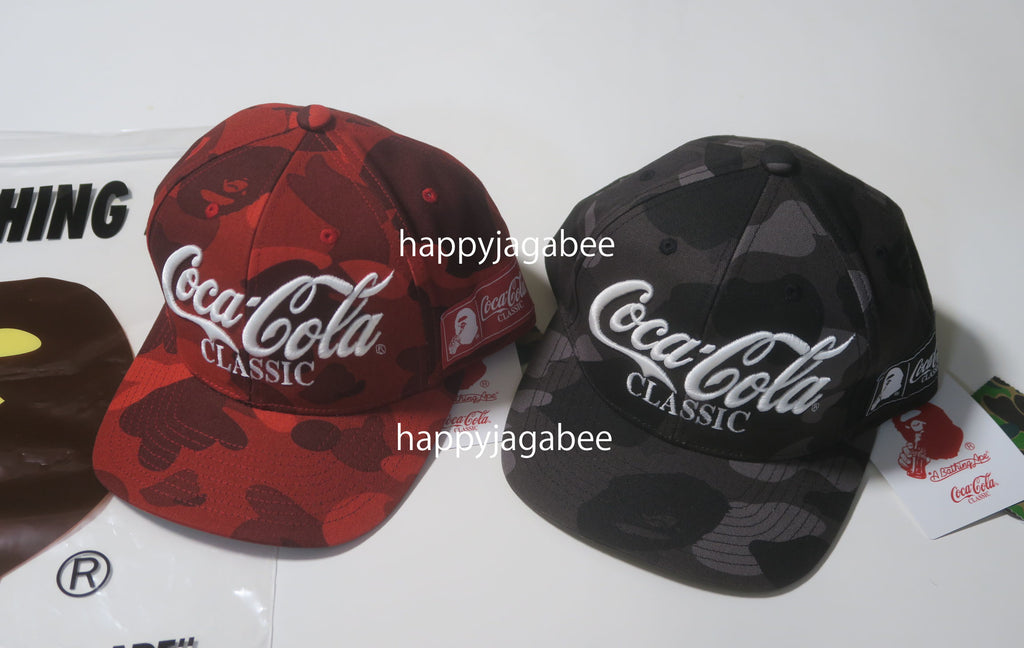 A BATHING APE BAPE x COCA-COLA COLOR CAMO SNAP BACK CAP