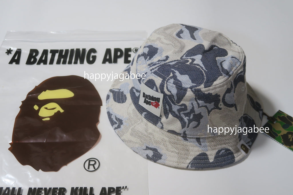 A BATHING APE BAPE ART CAMO BUCKET HAT