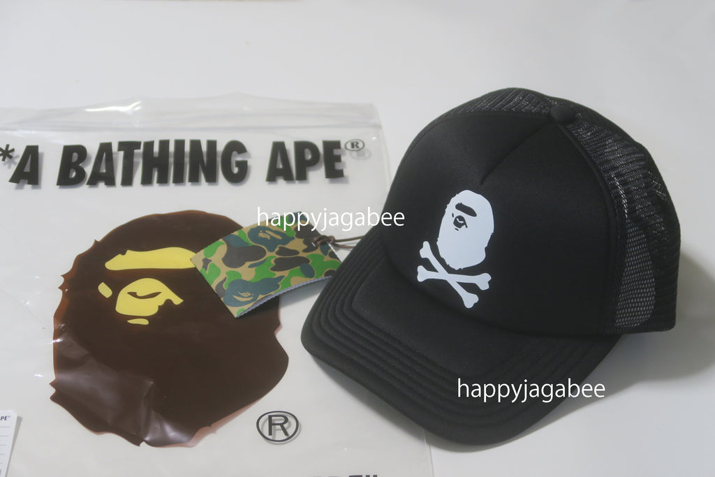 A BATHING APE CROSSBONE MESH CAP – happyjagabee store