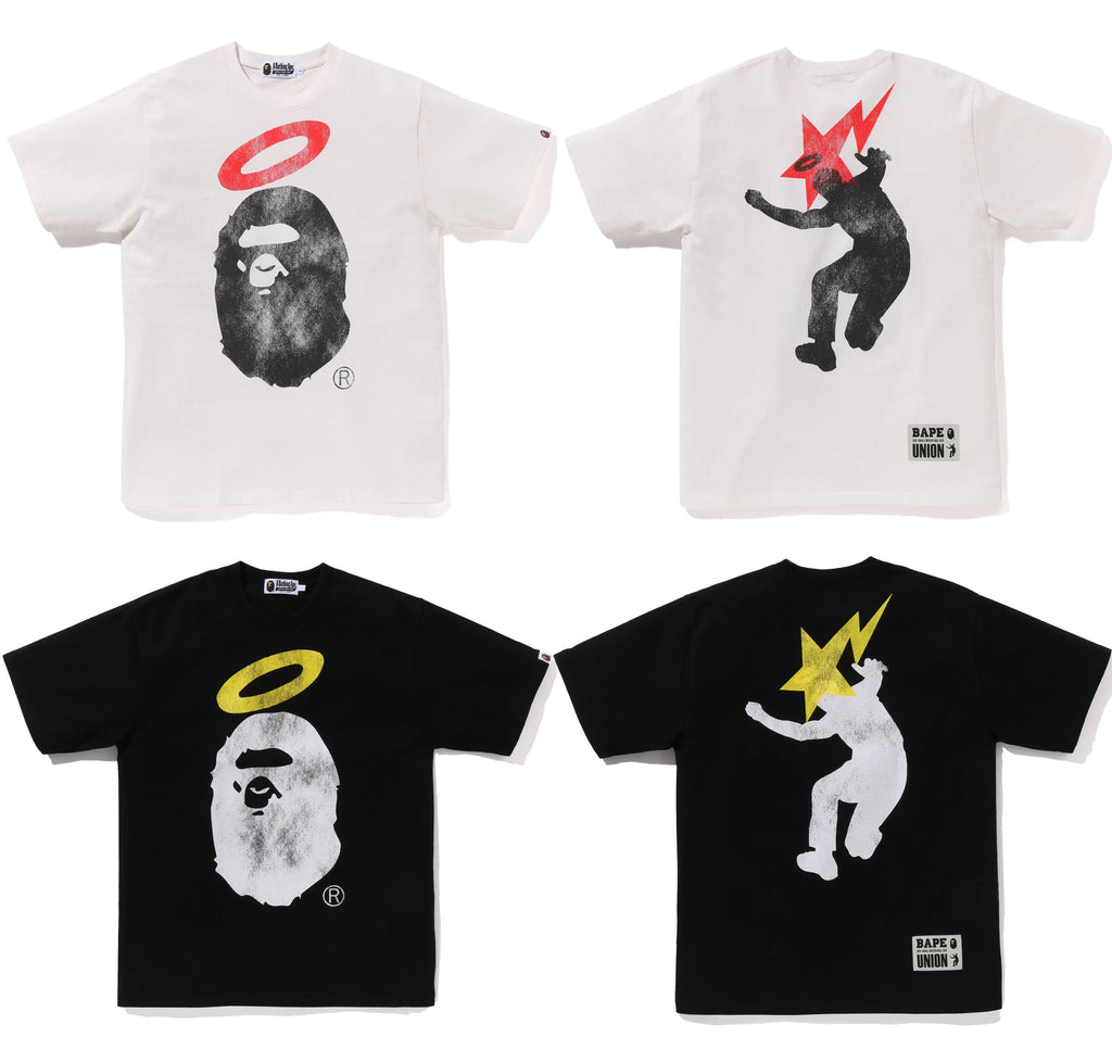 A BATHING APE BAPE x UNION WASHED APE HEAD TEE – happyjagabee store