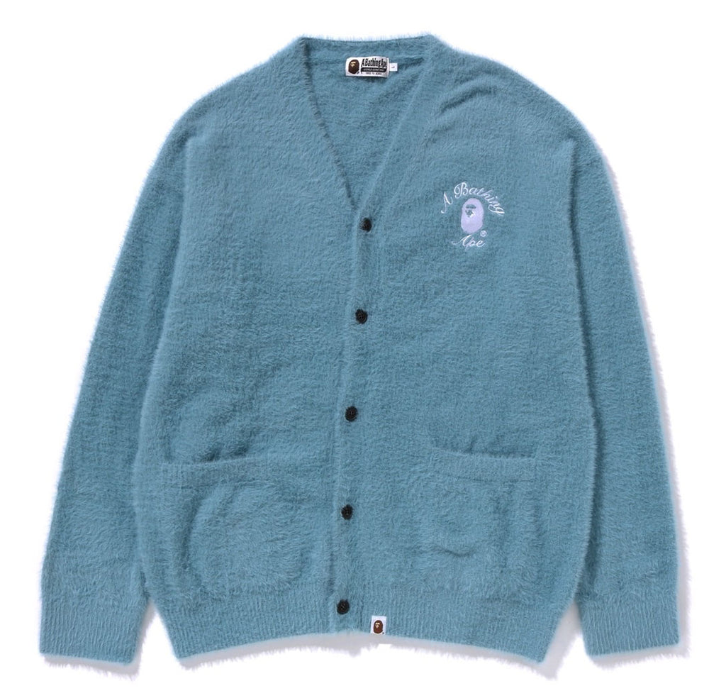 A BATHING APE EMBROIDERY SHAGGY CARDIGAN – happyjagabee store