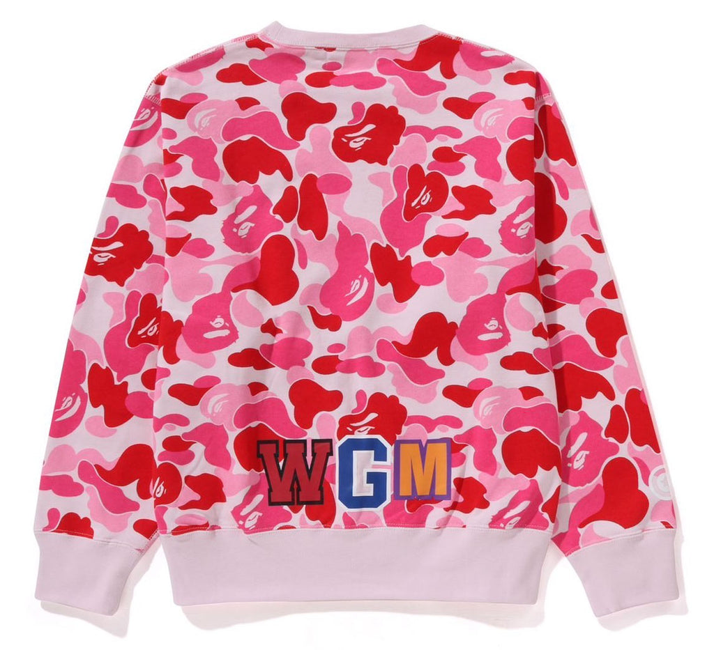 A BATHING APE Ladies ABC CAMO SHARK CREWNECK SWEAT SHIRT happyjagabee store