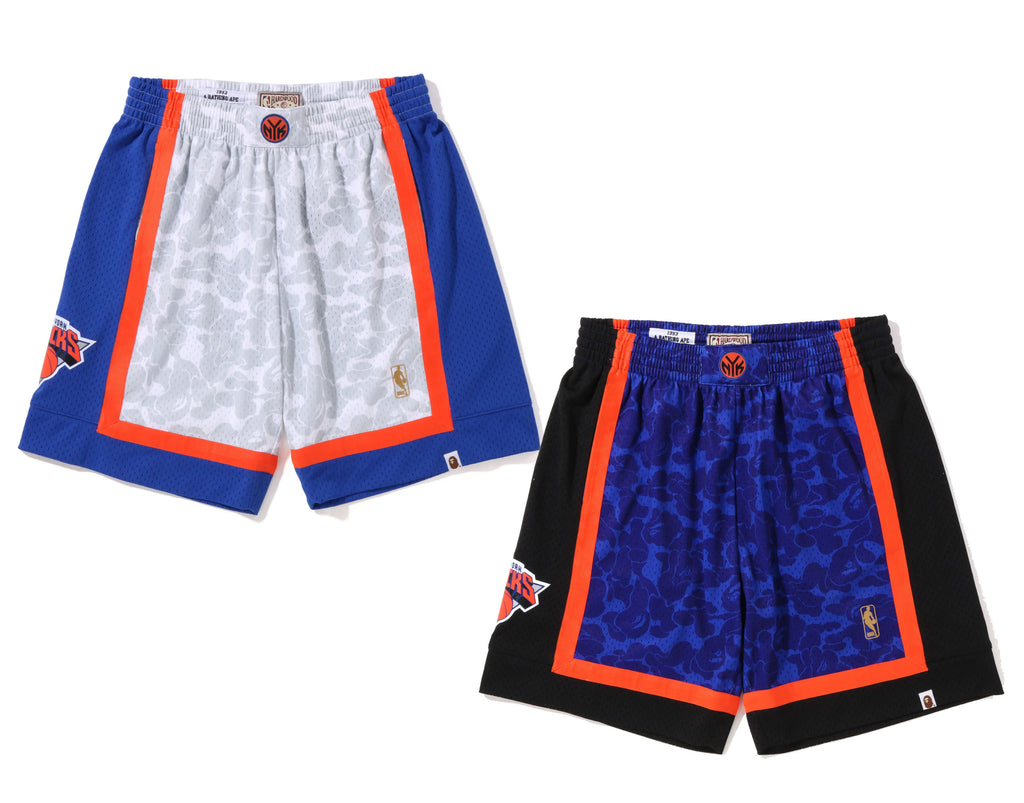 BAPE x Mitchell & Ness New York Knicks Shorts White Men's - FW22 - US