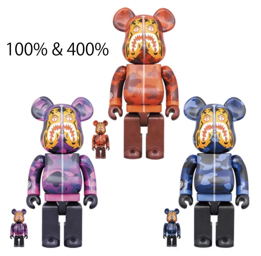 Bearbrick APE Camo Tiger 100% u0026 400% 3色-