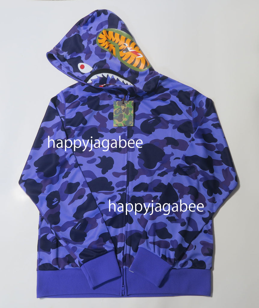 A BATHING APE 1ST CAMO JERSEY SHARK FULL ZIP HOODIE – happyjagabee