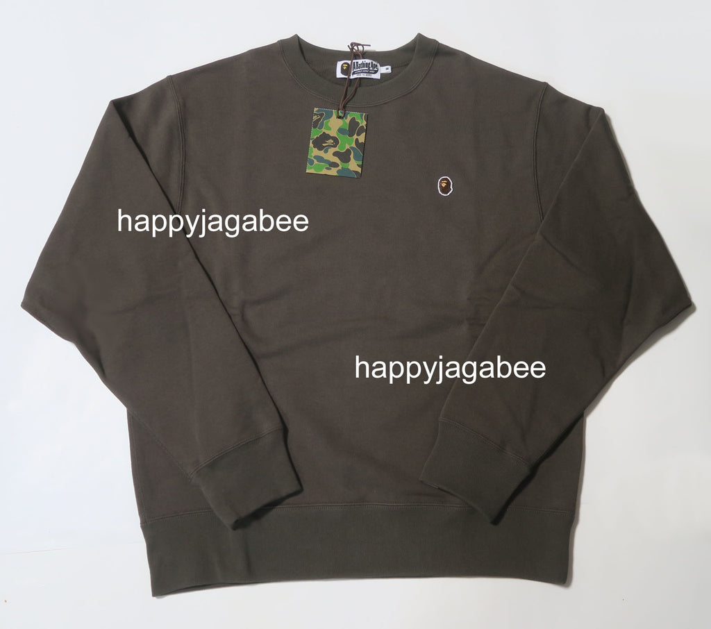 A BATHING APE APE HEAD ONE POINT RELAXED FIT CREWNECK