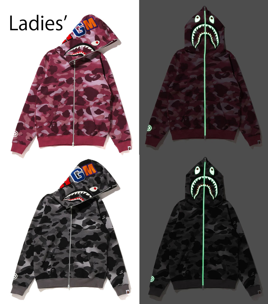 A BATHING APE Ladies' SOLID CAMO CORDUROY SHARK FULL ZIP HOODIE –  happyjagabee store