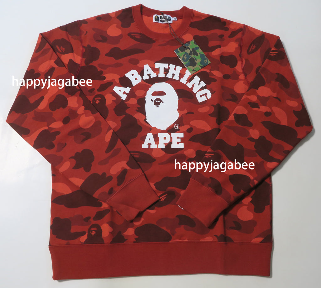 A BATHING APE COLOR CAMO COLLEGE CREWNECK