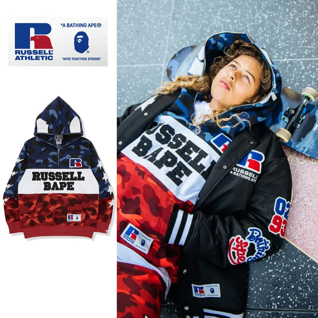 A BATHING APE × RUSSELL ATHLETIC BAPE x RUSSELL COLOR