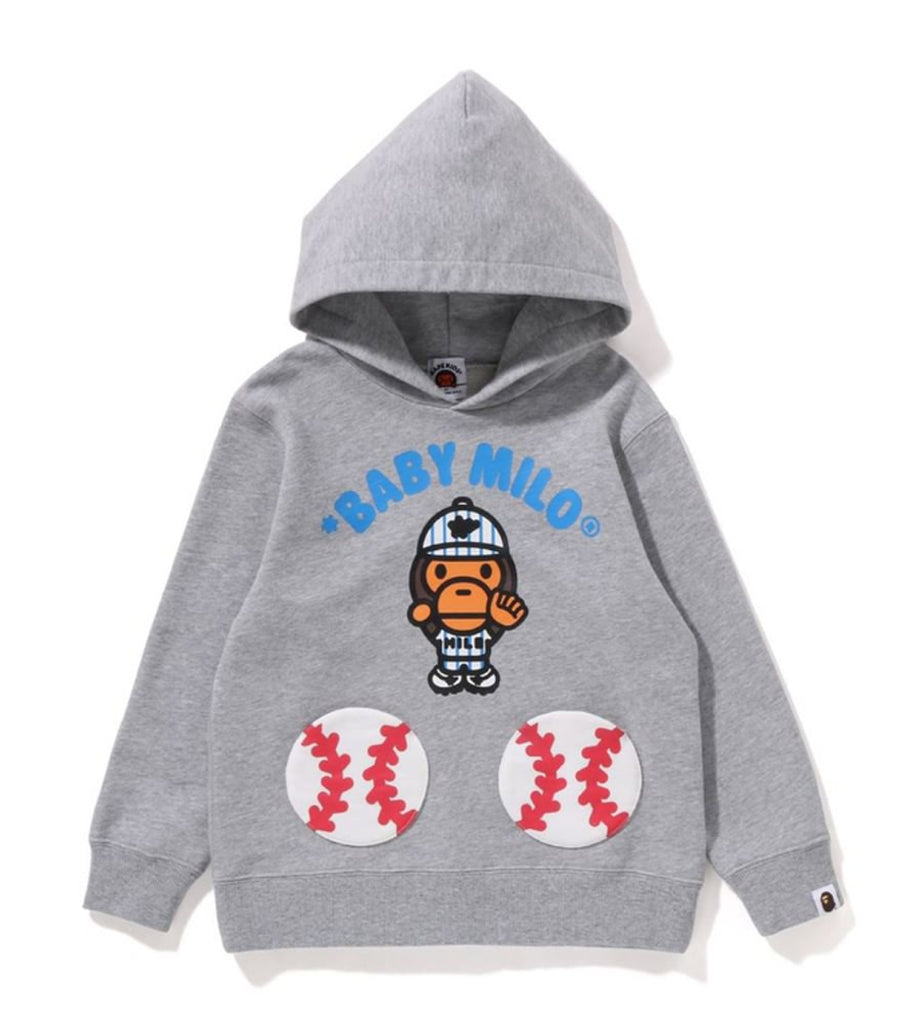 A BATHING APE BAPE KIDS BABY MILO BASEBALL PULLOVER 