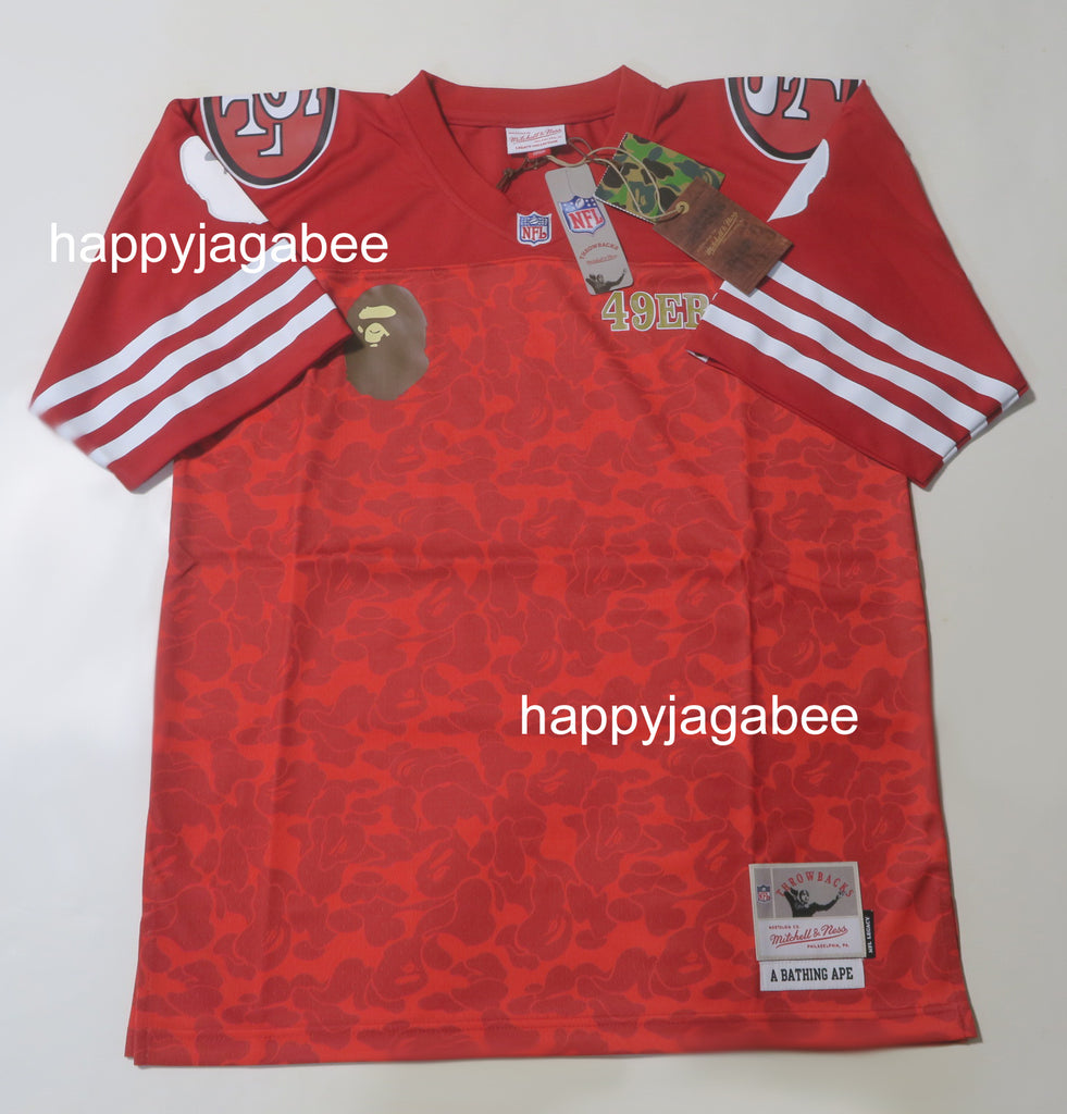 Bape x Mitchell & Ness NFL San Francisco 49ers Legacy Jersey Mens 1H73-109-906 / Red / 2XLarge