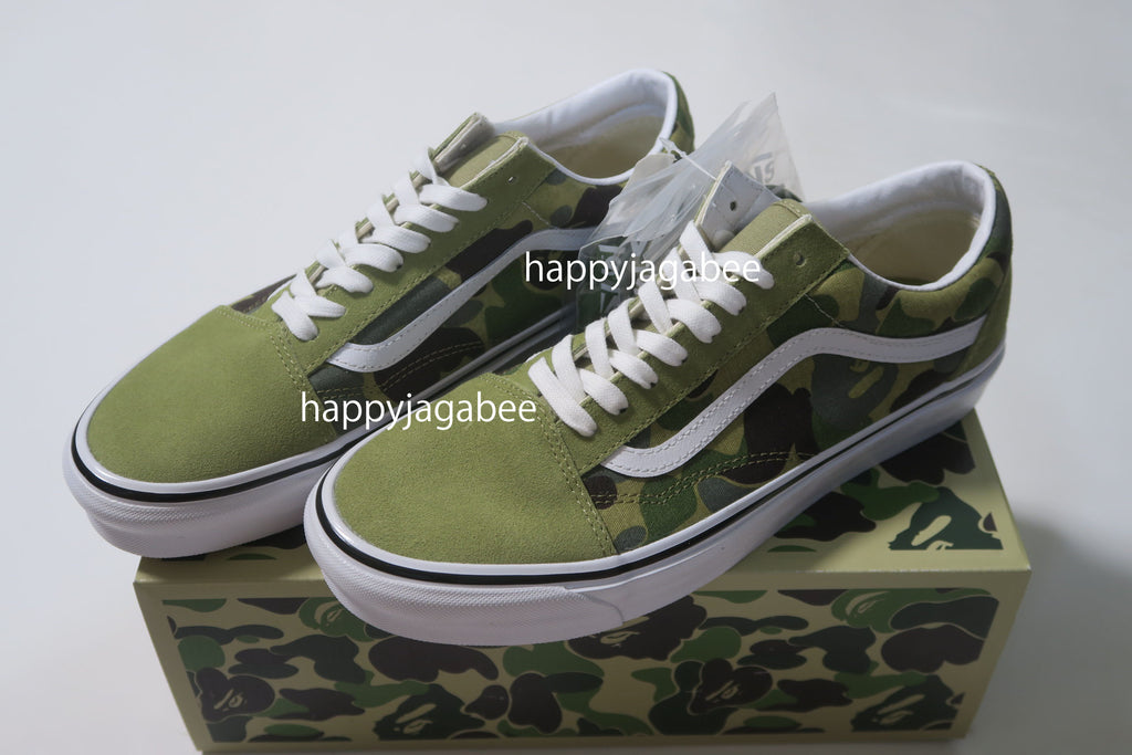 A BATHING APE BAPE X VANS ABC CAMO OLD SKOOL w/ Keychain