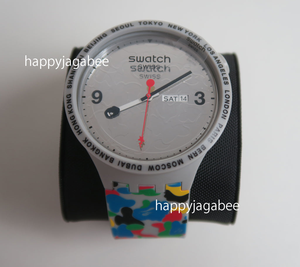 A BATHING APE SWATCH x BAPE BIG BOLD TOKYO GRAY MULTI