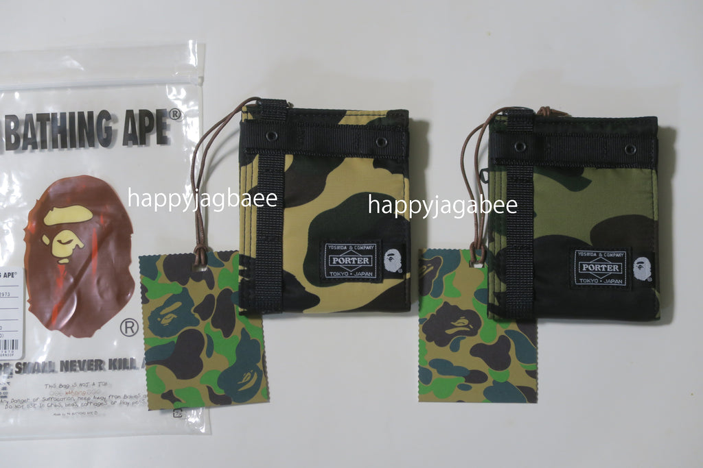 A BATHING APE PORTER 1ST CAMO WALLET