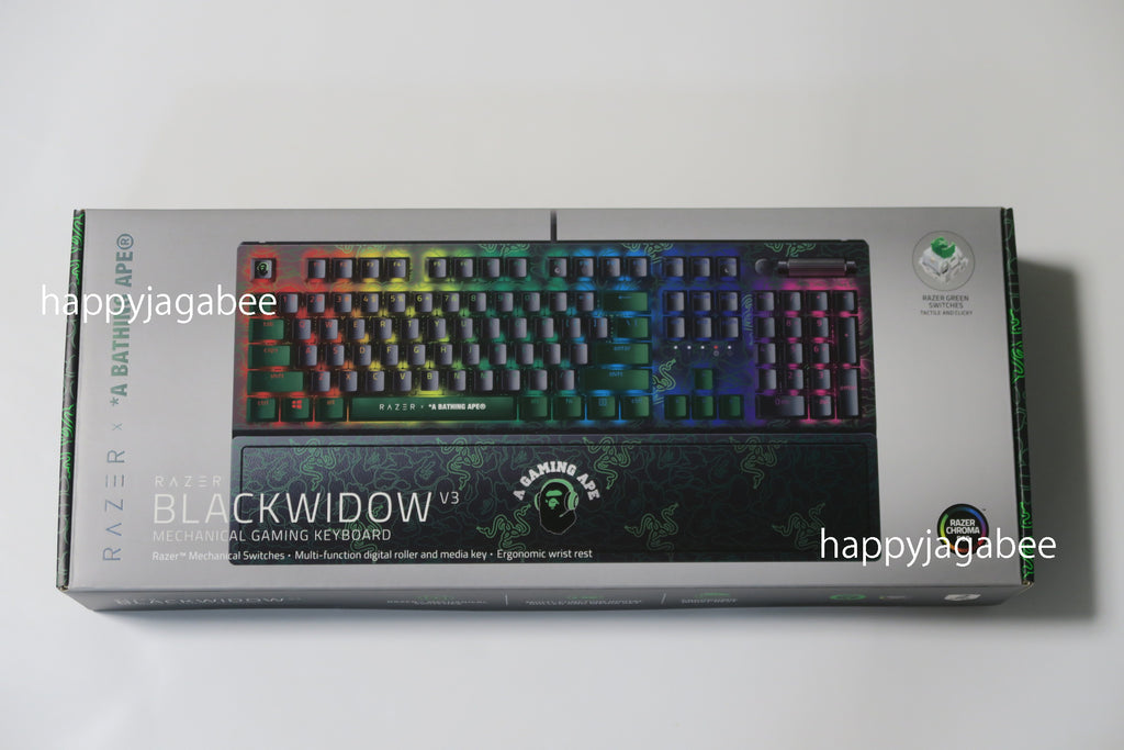 A BATHING APE BAPE x RAZER NEON CAMO BLACKWIDOW V3