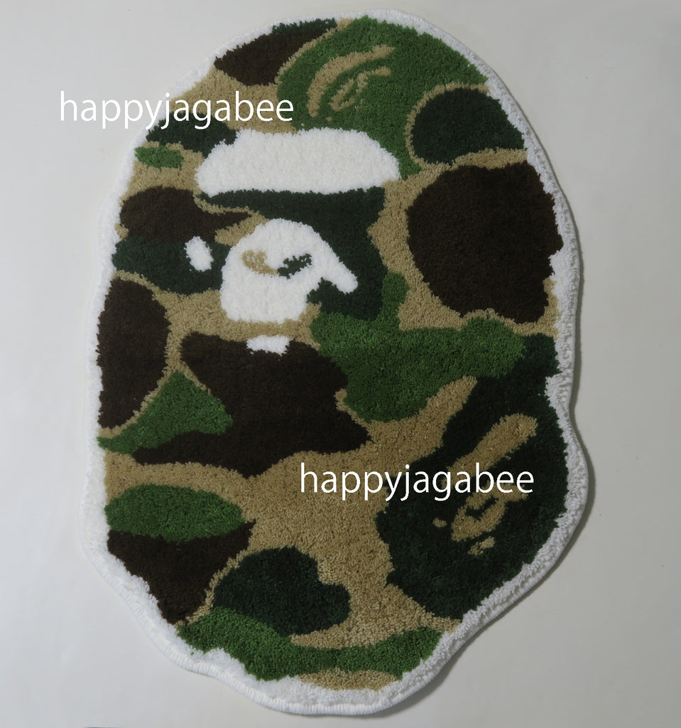 A BATHING APE ABC CAMO APE HEAD RUG MAT – happyjagabee store