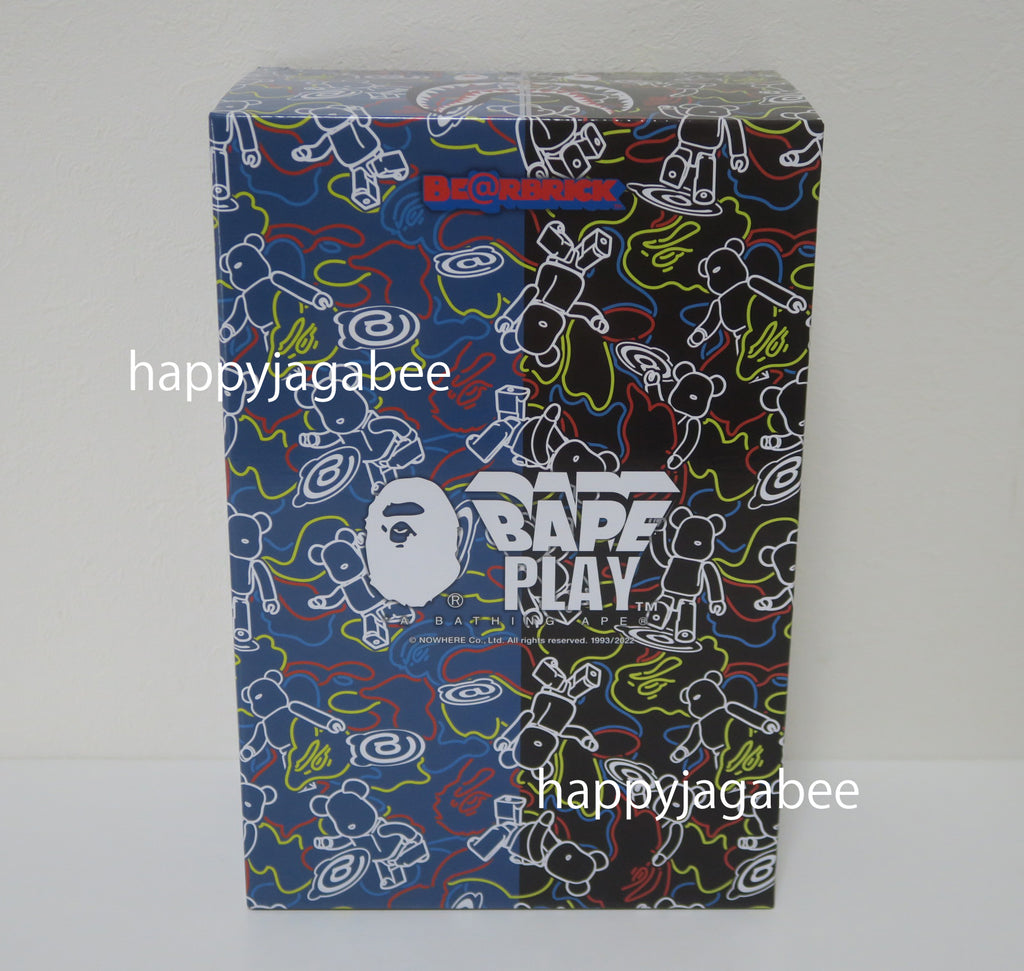 A BATHING APE BE@RBRICK BAPE LINE CAMO SHARK 100% & 400% SET