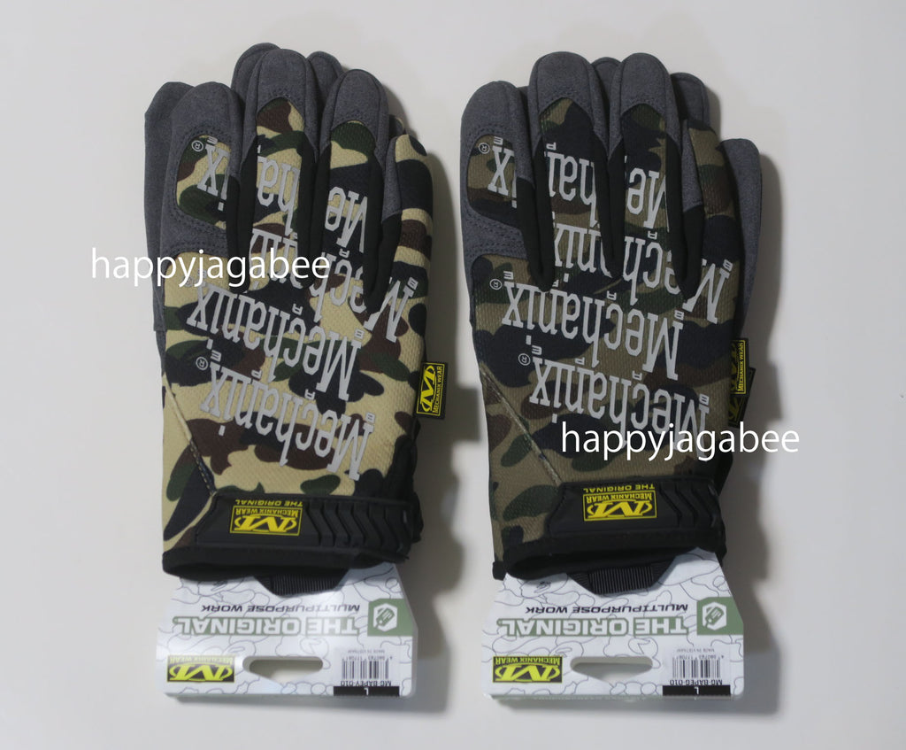 A BATHING APE 1ST CAMO MECHANIX WEAR GLOVES