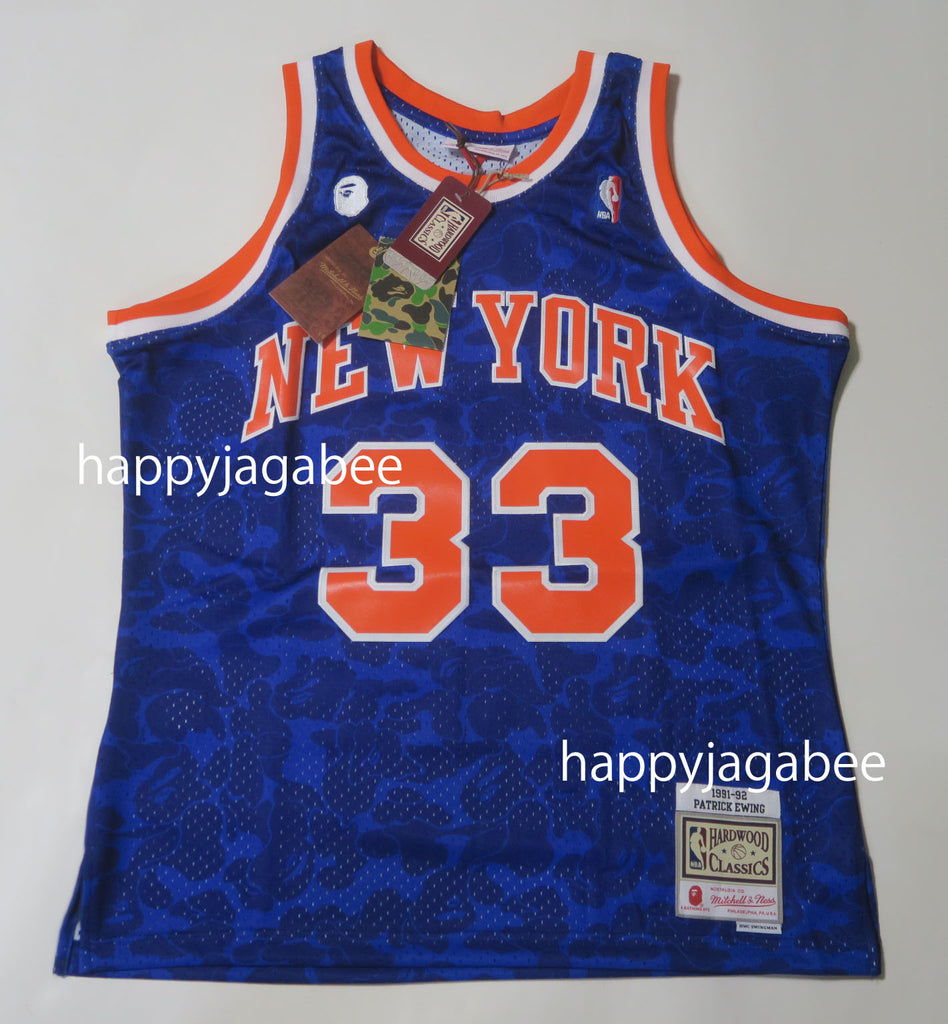 A BATHING APE BAPE x M&N Mitchell & Ness NEW YORK KNICKS JERSEY SHORTS –  happyjagabee store