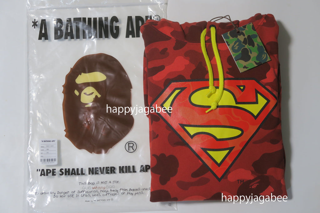 A BATHING APE BAPE × DC SUPERMAN PULLOVER HOODIE – happyjagabee store