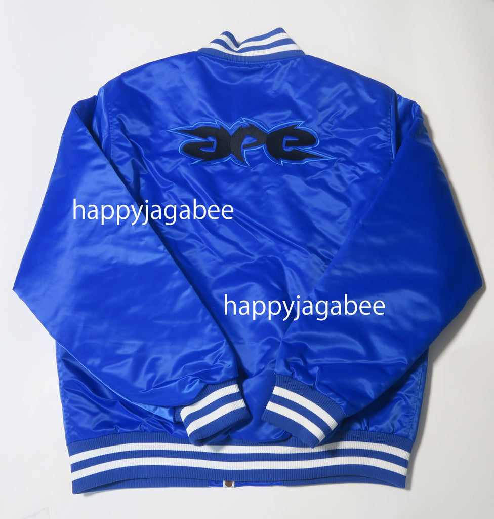 A BATHING APE APE RELAXED FIT NYLON VARSITY JACKET – happyjagabee