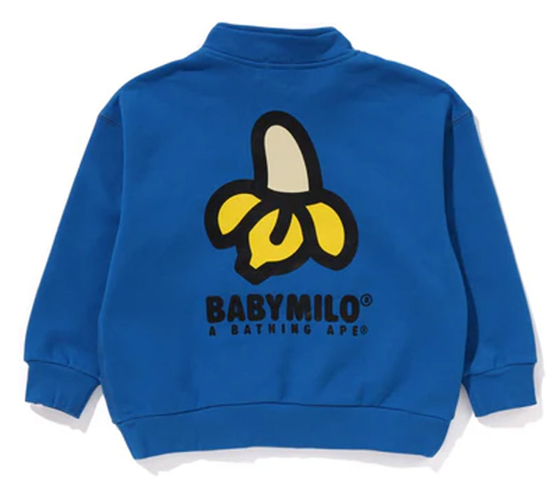 A BATHING APE BAPE KIDS BANANA RELAXED FIT ZIP PULLOVER