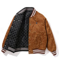 A BATHING APE SOLID CAMO JACQUARD NYLON REVERSIBLE BOMBER PADDED JACKET