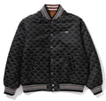 A BATHING APE SOLID CAMO JACQUARD NYLON REVERSIBLE BOMBER PADDED JACKET