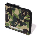 A BATHING APE ABC CAMO MINI ZIPPED WALLET