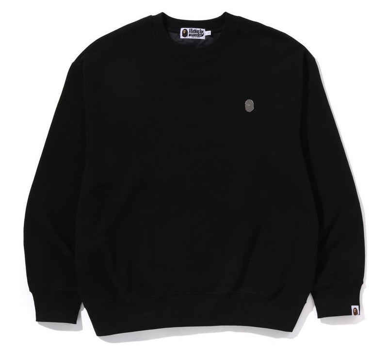 A BATHING APE ONE POINT RELAXED FIT CREWNECK SWEAT SHIRT