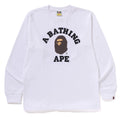 A BATHING APE COLLEGE L/S TEE