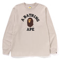 A BATHING APE COLLEGE L/S TEE