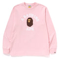 A BATHING APE COLLEGE L/S TEE