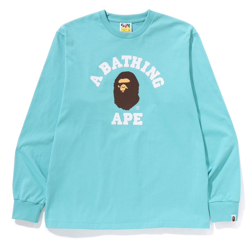 A BATHING APE COLLEGE L/S TEE