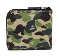 A BATHING APE ABC CAMO MINI ZIPPED WALLET