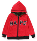 A BATHING APE BAPE KIDS ABC CAMO MESH REVERSIBLE ZIP HOODIE