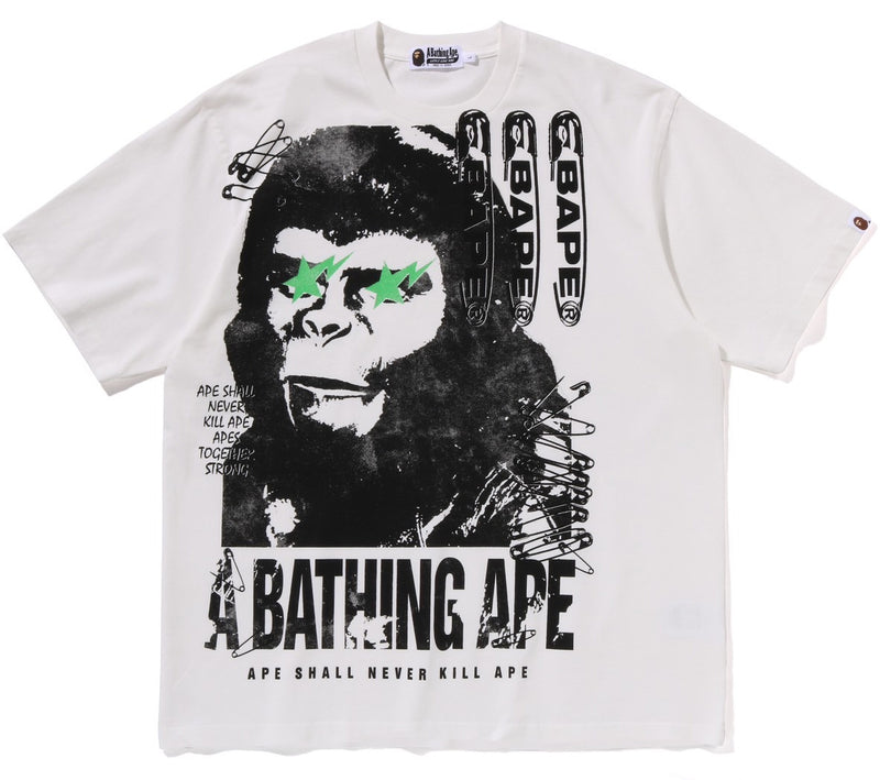 A BATHING APE GARMENT DYE MULTI LOGO RELAXED FIT TEE