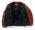 A BATHING APE LEATHER CLASSIC DOWN JACKET