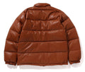 A BATHING APE LEATHER CLASSIC DOWN JACKET