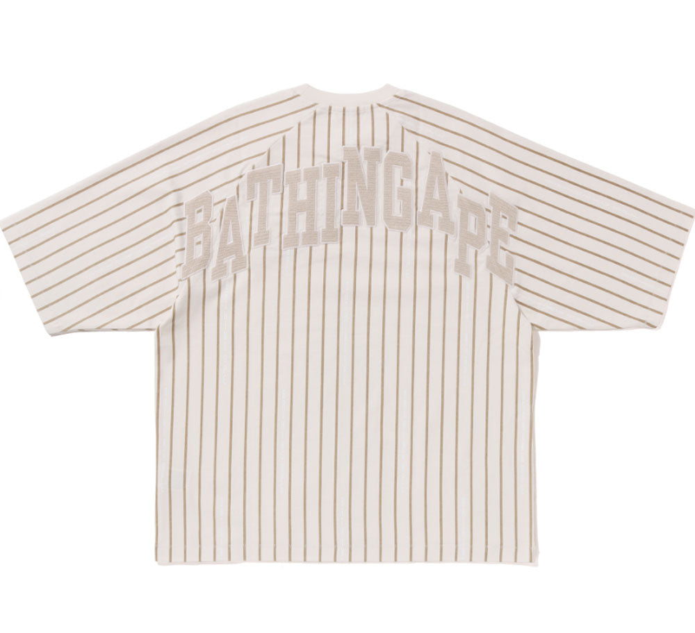 A BATHING APE WORKER STRIPE RAGLAN SLEEVE TEE – happyjagabee store