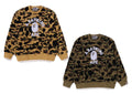 A BATHING APE 11ST CAMO JACQUARD COLLEGE RELAX FIT CREWNECK SWEATSHIRT